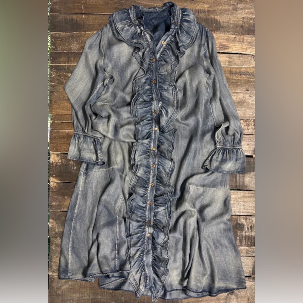 Priya Ruffled Button Maxi Dress